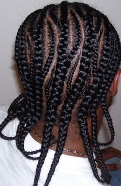 Male cornrow hairstyle